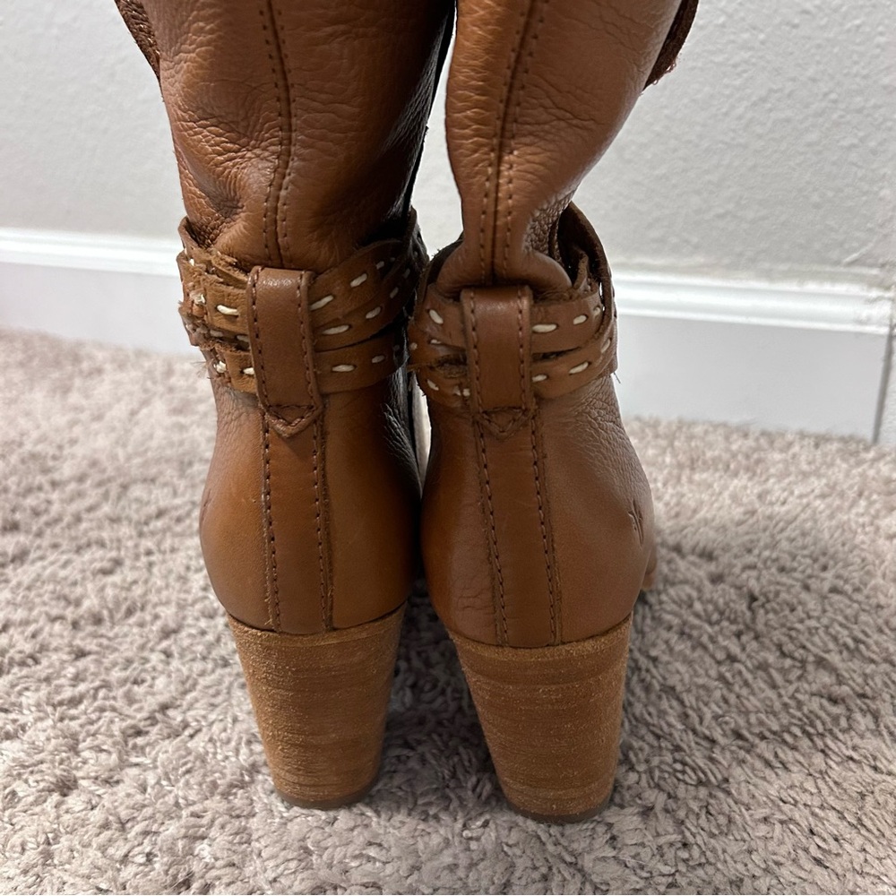 Frye brown leather booties excellent condition size 7 - Picture 6 of 11
